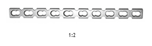Пластина реконструктивная с у/с 10,0х2,5мм	LCP Reconstruction Plate 10,0х2,5 mm
