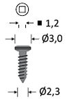винт кортикальный 2,3 мм (запасной)