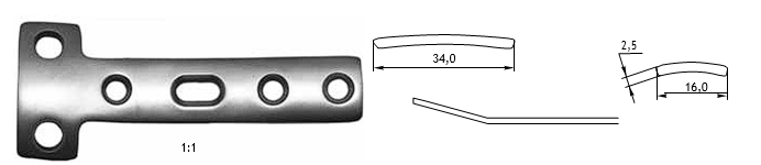 Пластина Т–образная тип 1	T-shaped Plate, Type I